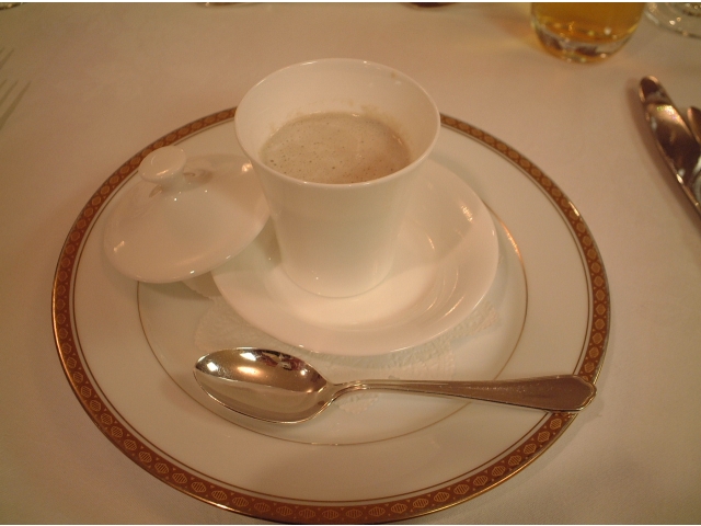 Flan de champignon de bois au truffe