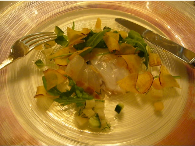 真鯛と北海道産蛸のカルパッチョ
柿と秋のサラダ