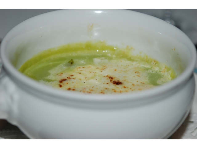 Gnochi aux petite pois et Homard,mousse de St_jacques