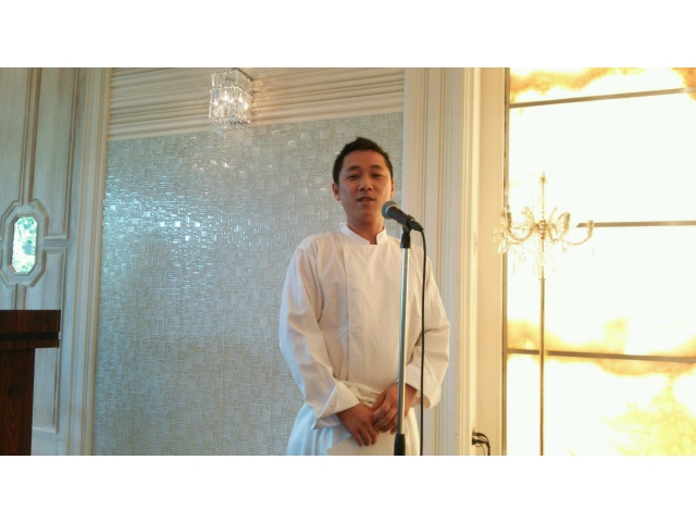 上田シェフによるメニュー説明