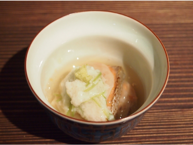 サーモン新蓮根蒸し