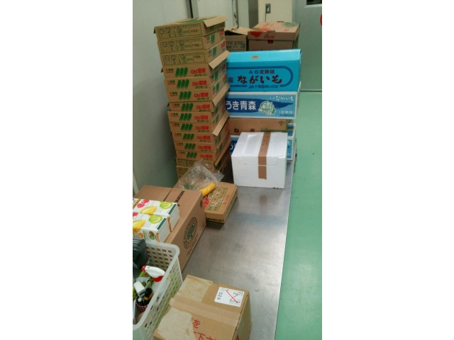 納品されたものは汚染区域に納品