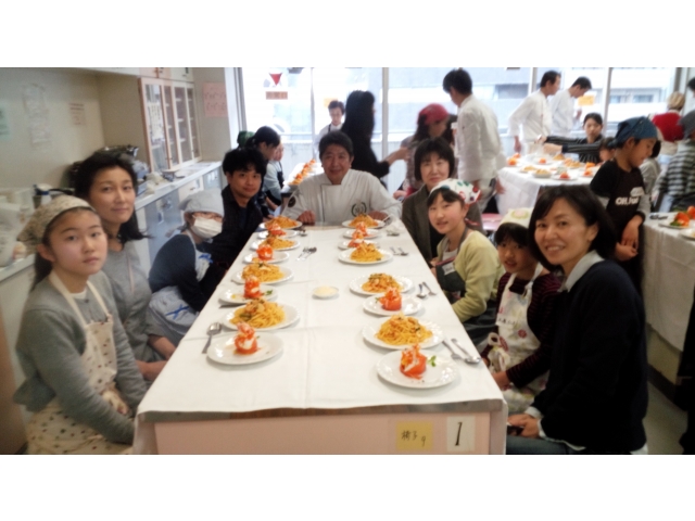 完成品です。みんなで試食です。