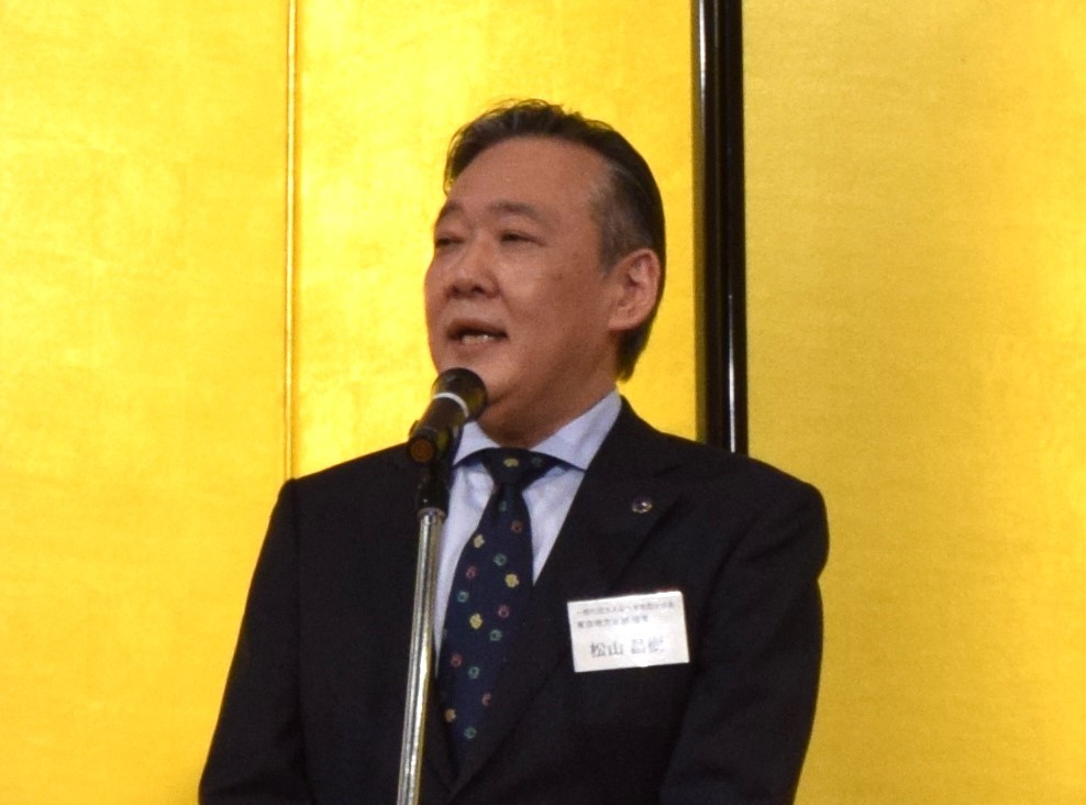 受賞者の代表挨拶　2024年現代の名工　2025年黄綬褒章受章の松山昌樹氏（ロイヤルパークホテルズグループ総料理長）