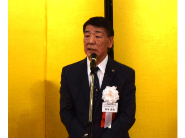 乾杯の発声は飯塚義隆氏　東京シェフズ副会長