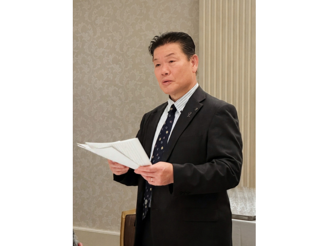 反町支部長による，挨拶及び本部会議報告