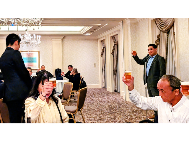 吉村組織強化推進部長の懇親会　乾杯