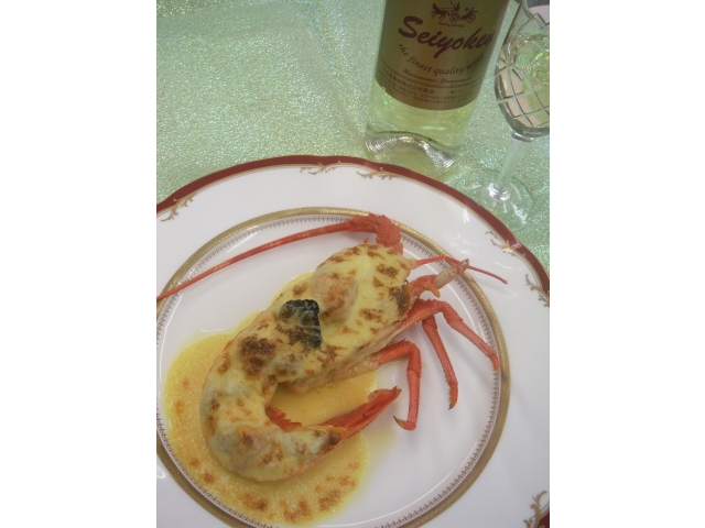 Langoust et oursin Thermidor 