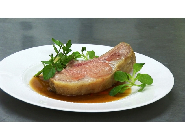 イベリコ豚の低温ロースト オレンジ風味